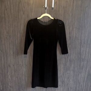 Zara Black Velvet Dress with Laced Back